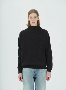 【代购】AURALEE 25aw Rib knit turtle 螺纹针织高领套头针织衫