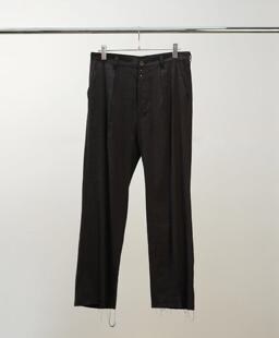 25aw 脚剪裁破坏人造丝西裤 ANCELLM slacks 裤 cut 代购 Shoe