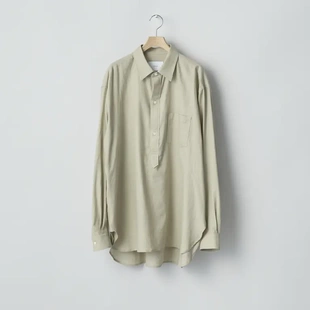 【代购】SSSTEIN 25aw Pullover shirt 真丝混纺套头阔型衬衫
