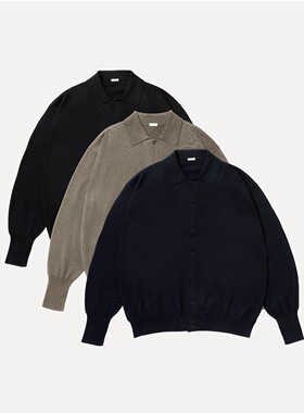 【代购】APRESSE 26ss Cotton knit cardigan 棉线针织Polo领开衫