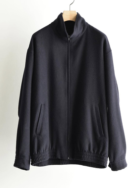 【代购】COMOLI 25aw Cashmere track jacket 羊绒复古运动夹克