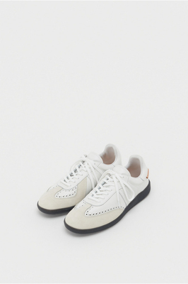 牛皮猪皮混合缝制复古德训鞋