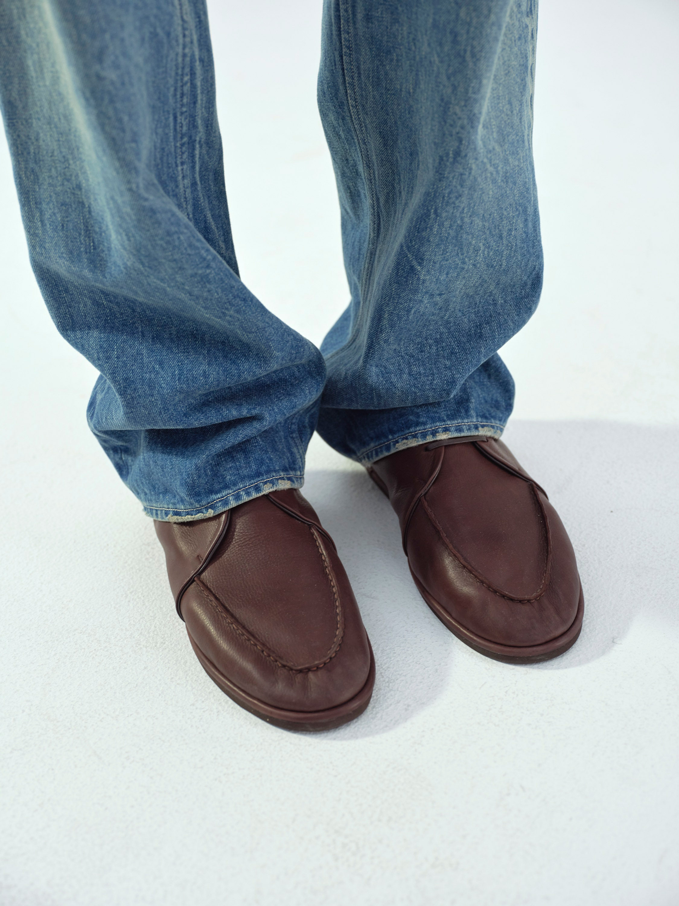 【代购】AURALEE 25aw Leather lace up boots植鞣牛皮手作中帮靴