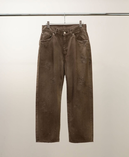 【代购】ANCELLM 25aw #02 Aging01 定番染色水洗做旧宽松牛仔裤