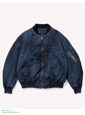 【代购】APRESSE 25aw Vintage silk flight jacket 做旧飞行夹克