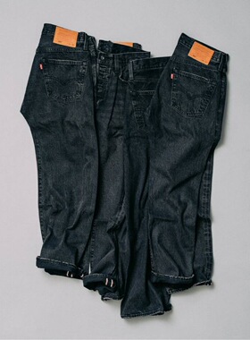【代购】LEVI'S For Edifice 26ss BigE 501 赤耳水洗黑色牛仔裤