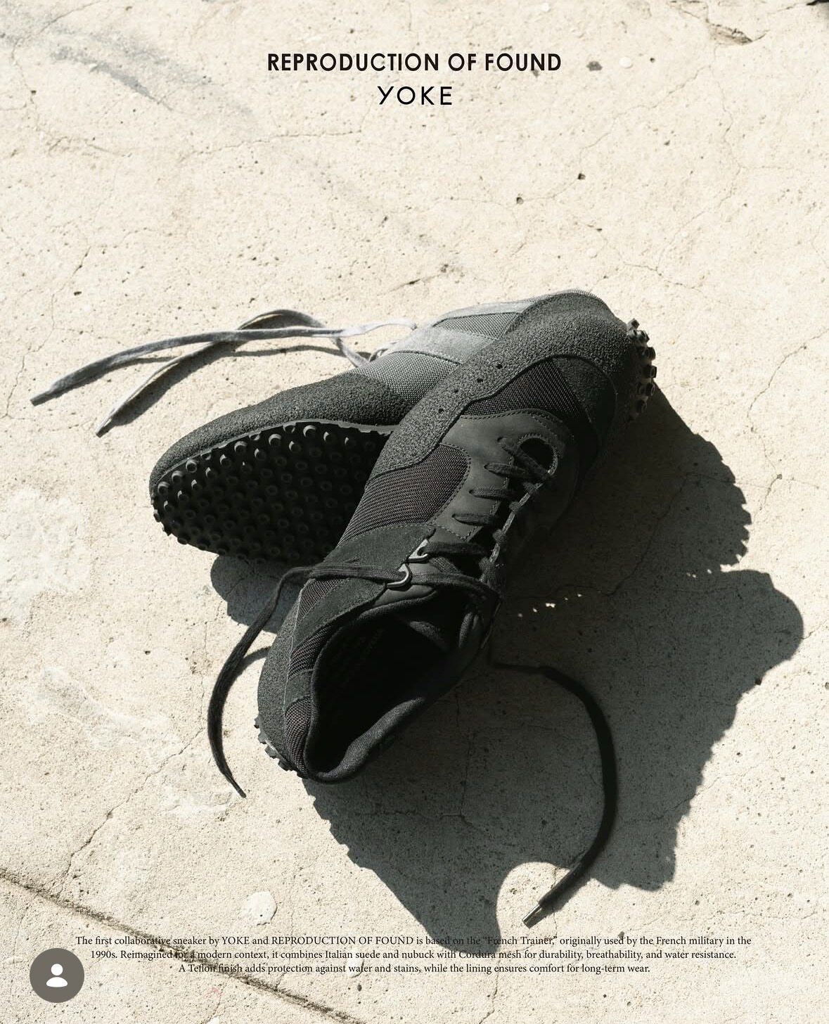 【代购】YOKE 26ss Rof联名 French military trainer 复古法训鞋