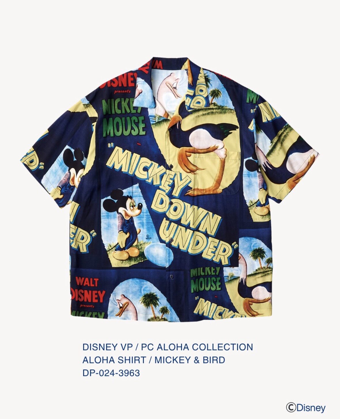 【代购】PORTER CLASSIC 26ss Disney联名复古海报印花夏威夷衬衫