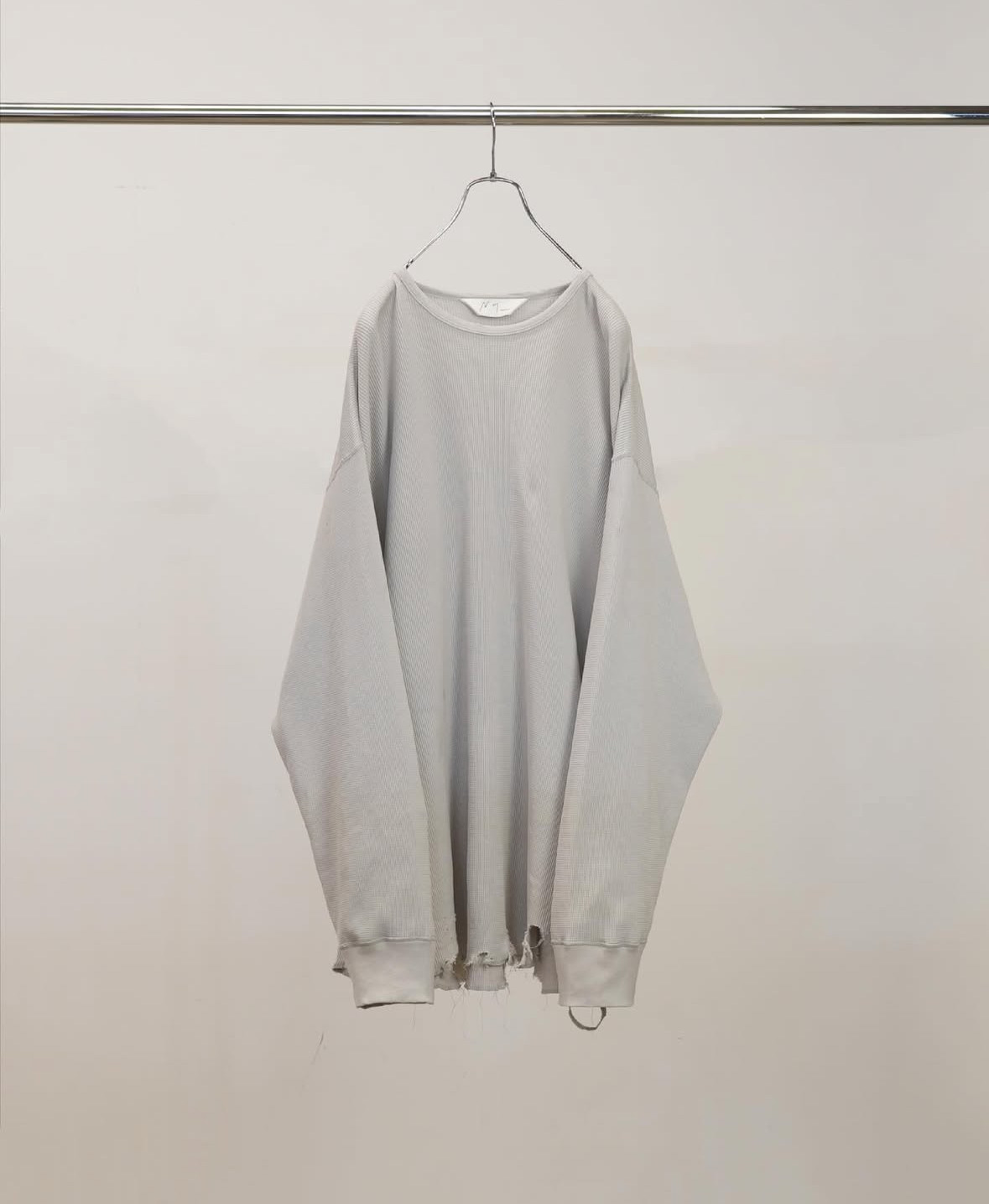 【代购】ANCELLM 26ss Damage waffle 定番毛边破坏华夫格长袖T恤,男装,T恤,淘宝优惠券,粉丝福利购,淘宝优惠卷