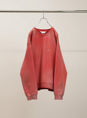 【代购】ANCELLM 26ss Unevenness sweat shirt 染色破坏做旧卫衣