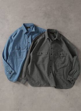 【代购】JS HOMESTEAD 26ss works large shirt 水洗工装衬衫