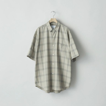 【代购】SSSTEIN 25ss Check SS shirt 丝绵混纺格纹阔型短袖衬衫
