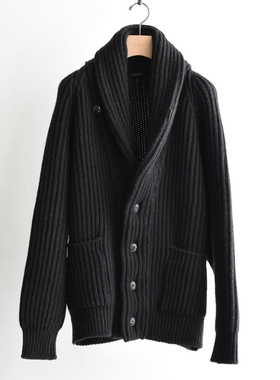 【代购】COMOLI 25aw Shawl collar knit jacket 青果领针织夹克