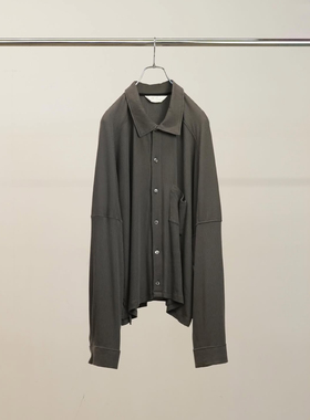 【代购】ANCELLM 26ss Kimono knit shirt 天丝羊绒混纺垂感衬衫