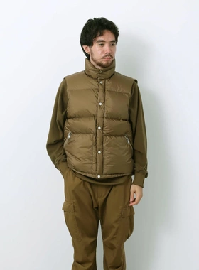 【代购】NONNATIVE 25aw Explorer down vest 尼龙防撕布羽绒马甲