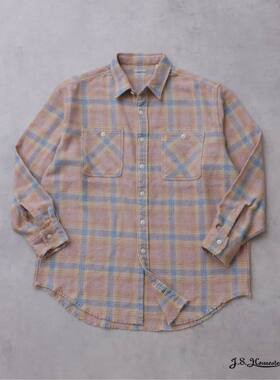 【代购】JS HOMESTEAD 26ss Work check shirt水洗法兰绒格纹衬衫
