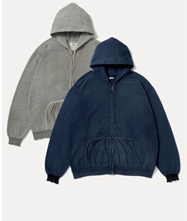 26ss APRESSE Zip sweat 复古水洗轻量拉链帽衫 hoodie 代购