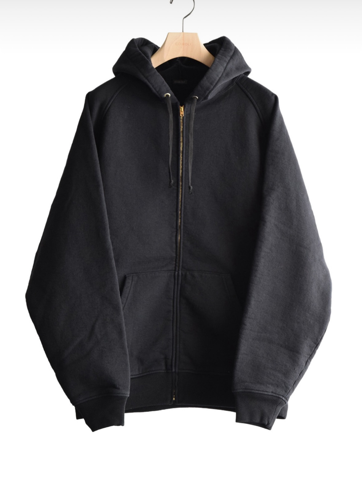 【代购】COMOLI 26ss Zip parka 定番棉质里毛拉链帽衫