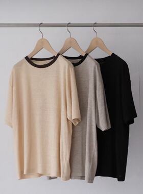 【代购】BATONER 26ss Linen t-shirt 水洗加工亚麻短袖T恤