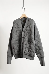 【代购】BATONER 25aw 直营店限定 Vneck cardigan 绗缝针织开衫