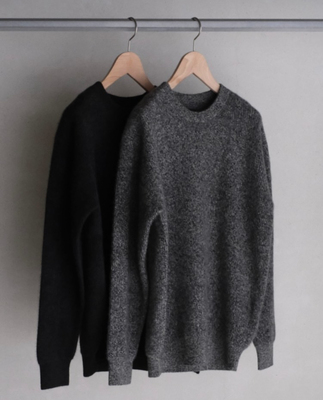秋冬新款克什米尔绒圆领针织衫