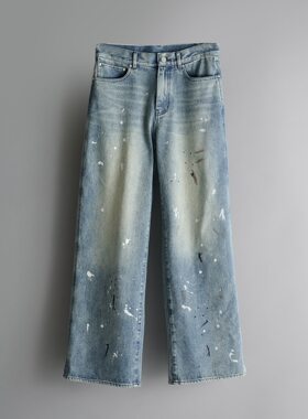【代购】CONZ 26ss Loose fit jeans 水洗泼墨做旧直筒宽松牛仔裤
