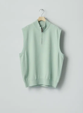【代购】SSSTEIN 26ss Knit half zip vest 澳美羊毛拉链针织马甲