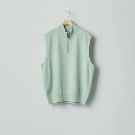 【代购】SSSTEIN 26ss Knit half zip vest 澳美羊毛拉链针织马甲