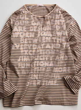 【代购】NICENESS 26ss Basque tee 长绒手作拔染印花长袖T恤