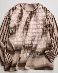 26ss NICENESS Basque tee T恤 长绒手作拔染印花长袖 代购