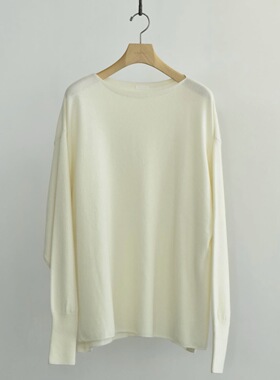 【代购】COMOLI 26ss Cashmere和纸 knit 羊绒混纺圆领针织衫