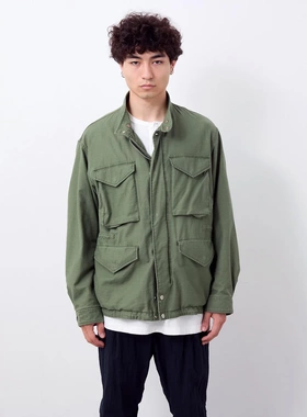 【代购】NONNATIVE 25aw Trooper jacket 蜡染做旧四袋工装夹克