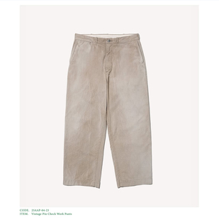 25aw Pincheck work 复古水洗工装 APRESSE pant 长裤 代购