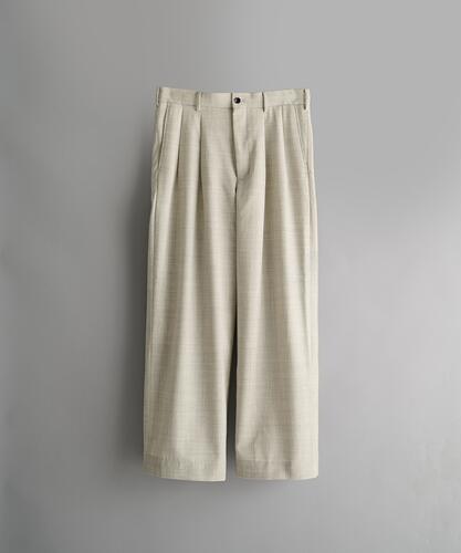 CONZ 26ss Marke联名 Wide trousers 双褶羊毛阔腿西裤