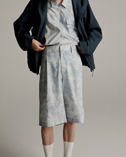 shorts 26ss胶囊系列Yurameki GOLDWIN 弹性纤维印花短裤 代购