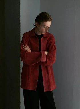 【代购】HERILL 26ss Goat suede jacket 山羊皮麂皮复古夹克