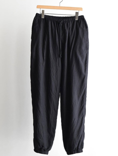 【代购】COMOLI 25aw Pants 件染克绒真丝混纺抽绳宽松休闲裤
