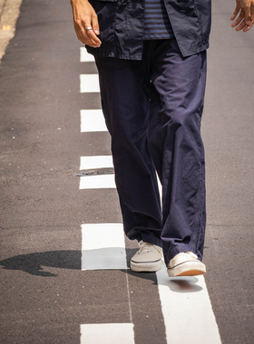 【代购】NANAMICA 25aw Indigo deck pant 蓝染直筒宽松工装裤