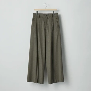 25aw SSSTEIN 代购 羊毛仿麂皮阔腿西裤 wide trousers Extra