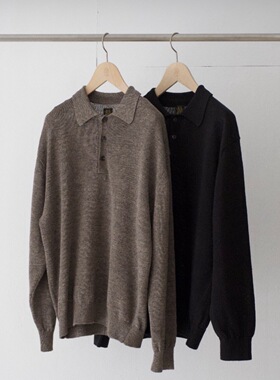 【代购】BATONER 26ss Linen polo 高支水洗亚麻长袖Polo衫