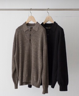 【代购】BATONER 26ss Linen polo 高支水洗亚麻长袖Polo衫