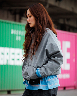 【代购】TNF北面紫标26ss Field jacket棉尼混纺蓝染面料立领夹克