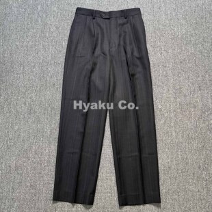 【现货】AURALEE 25ss 2Tuck slacks 英产蓝面羊毛双褶竖条纹西裤