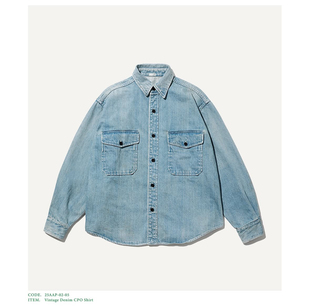 【代购】APRESSE 25aw Vintage denim CPO shirt复古水洗衬衫夹克