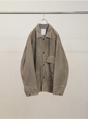 【代购】ANCELLM 26ss Coverall jacket 丝绸混纺工装夹克