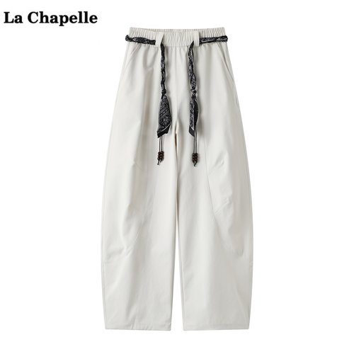 拉夏贝尔/La Chapelle慵懒风设计感工装裤女秋新款时尚宽松气球裤