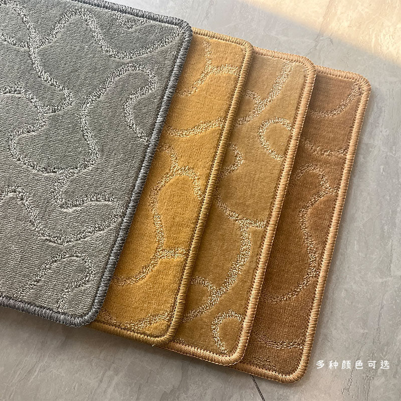 华德新中式祥纹地垫防滑吸水耐脏耐磨多色可选不掉毛客厅厨房地毯