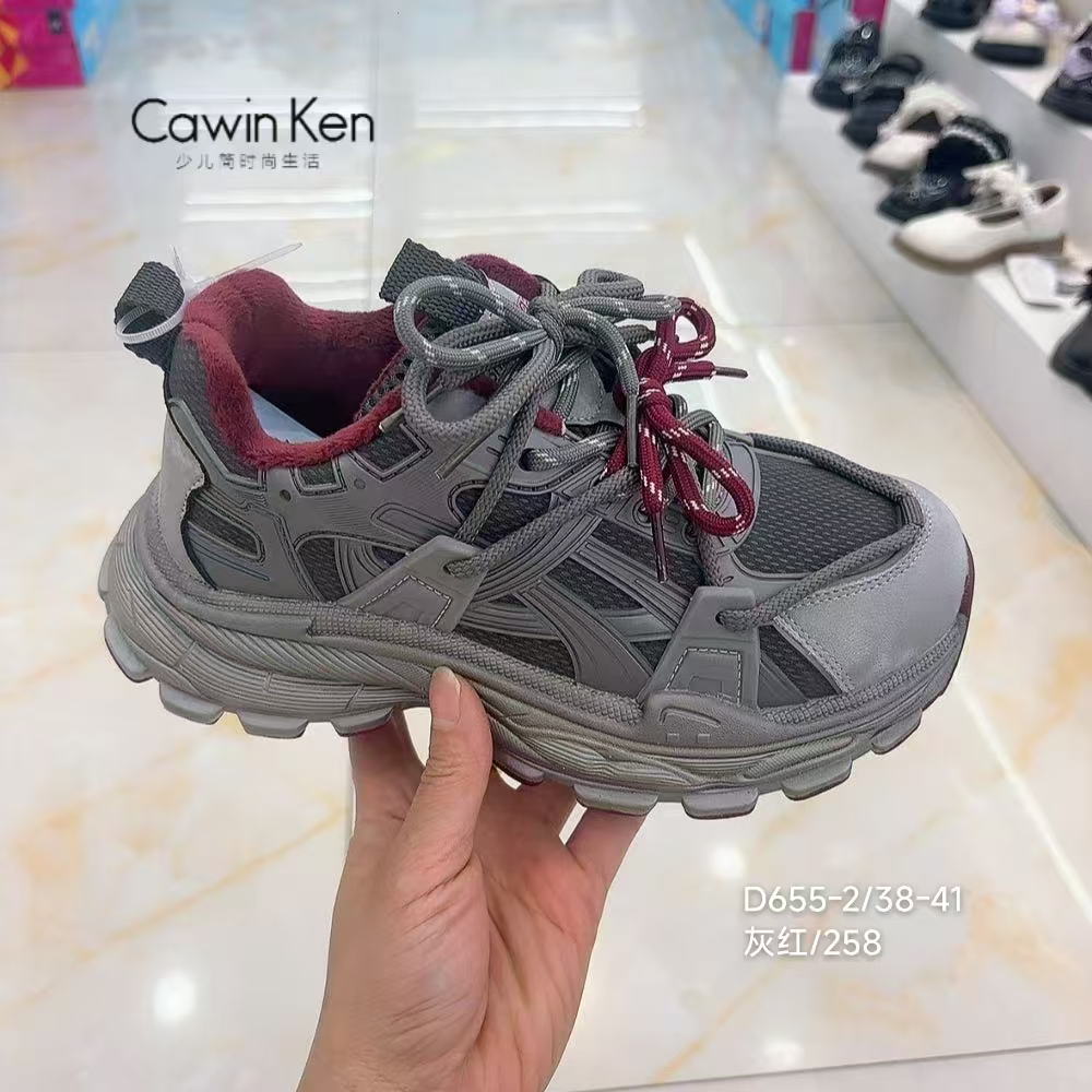 【支持退换】冬款加绒绑带百搭运动鞋D655-2CK  12.4