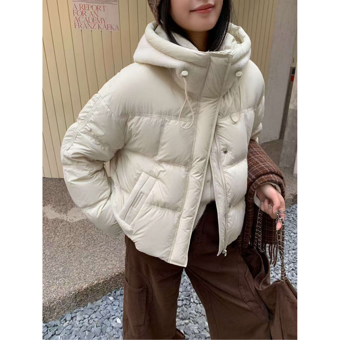 【NO退NO换】2025冬季新款连帽短款羽绒服27-9733OD 11.25