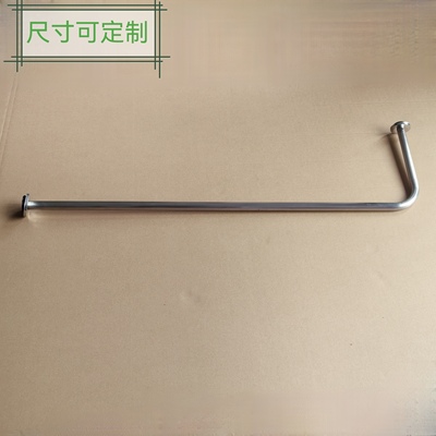 可定制酒店不锈钢拉丝银挂衣杆L型挂衣架上墙顶装客房小型衣帽架